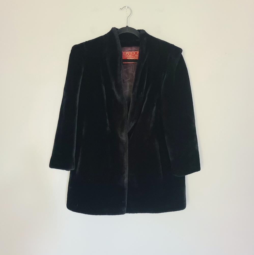 Vintage Sasson Borgazia Faux Fur Coat 9